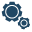 Image of two cogs